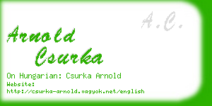arnold csurka business card